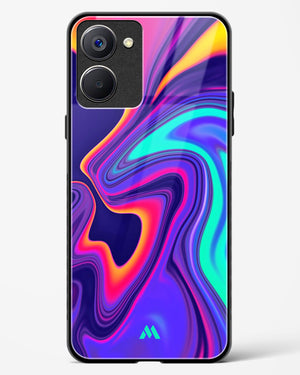 Colourful Swirls Glass Case Phone Cover-(Realme)