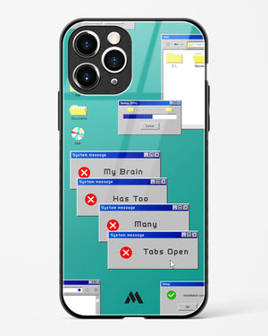 Too Many Open Tabs Glass Case Phone Cover (Apple)