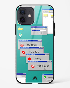 Too Many Open Tabs Glass Case Phone Cover (Apple)