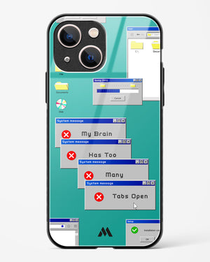 Too Many Open Tabs Glass Case Phone Cover (Apple)