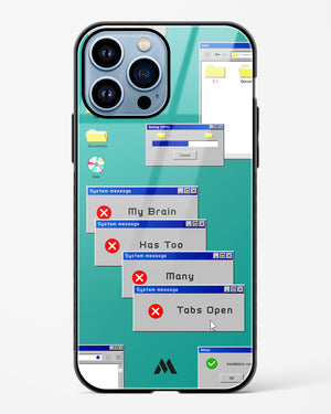 Too Many Open Tabs Glass Case Phone Cover (Apple)