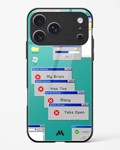 Too Many Open Tabs Glass Case Phone Cover (Apple)