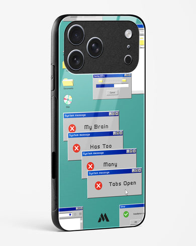 Too Many Open Tabs Glass Case Phone Cover (Apple)