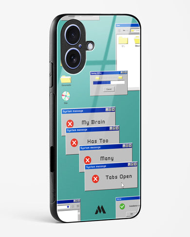 Too Many Open Tabs Glass Case Phone Cover (Apple)