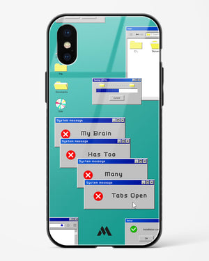 Too Many Open Tabs Glass Case Phone Cover (Apple)