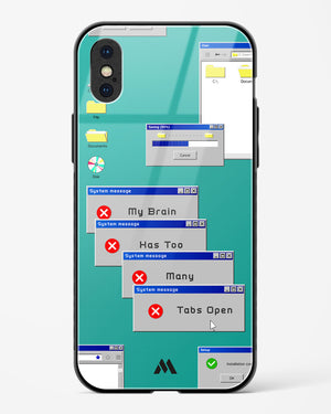 Too Many Open Tabs Glass Case Phone Cover (Apple)