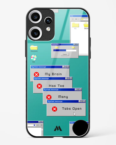 Too Many Open Tabs Glass Case Phone Cover (Nothing)