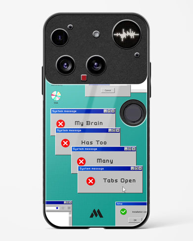 Too Many Open Tabs Glass Case Phone Cover (Nothing)