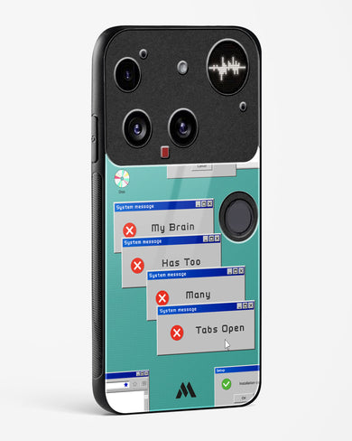 Too Many Open Tabs Glass Case Phone Cover (Nothing)