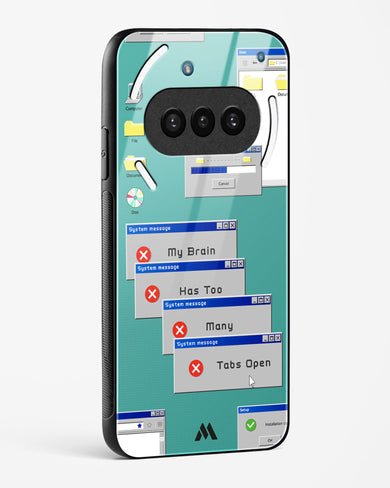 Too Many Open Tabs Glass Case Phone Cover (Nothing)