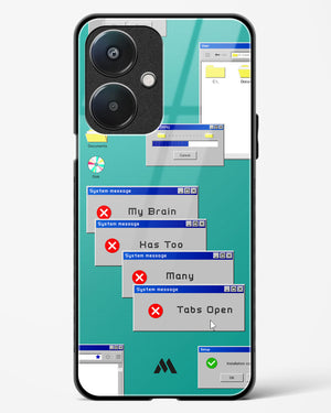 Too Many Open Tabs Glass Case Phone Cover (Oppo)