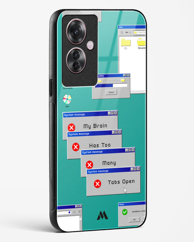 Too Many Open Tabs Glass Case Phone Cover (Oppo)