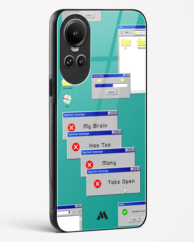 Too Many Open Tabs Glass Case Phone Cover (Oppo)