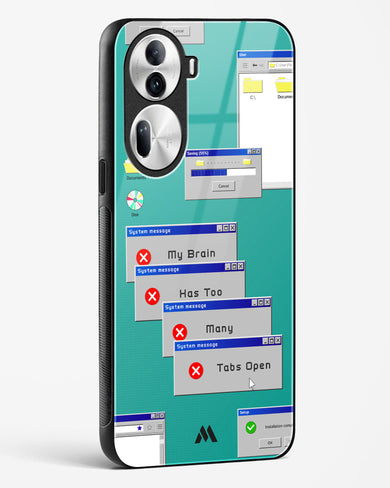 Too Many Open Tabs Glass Case Phone Cover (Oppo)