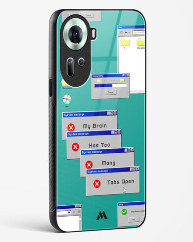Too Many Open Tabs Glass Case Phone Cover (Oppo)