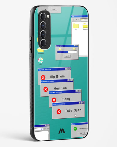 Too Many Open Tabs Glass Case Phone Cover (Oppo)