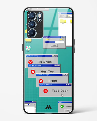 Too Many Open Tabs Glass Case Phone Cover (Oppo)