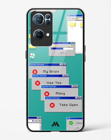 Too Many Open Tabs Glass Case Phone Cover (Oppo)