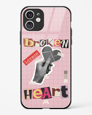 Love On Broken Heart Glass Case Phone Cover-(Apple)