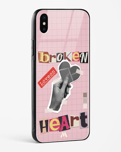 Love On Broken Heart Glass Case Phone Cover (Apple)