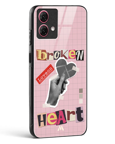 Love On Broken Heart Glass Case Phone Cover-(Motorola)