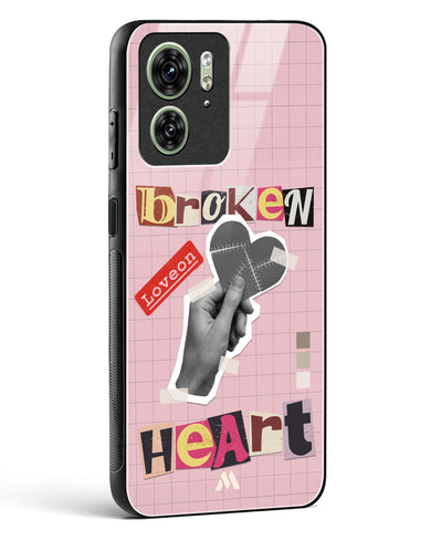 Love On Broken Heart Glass Case Phone Cover (Motorola)