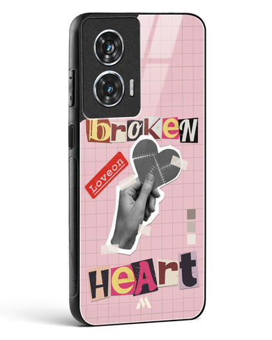 Love On Broken Heart Glass Case Phone Cover (Motorola)