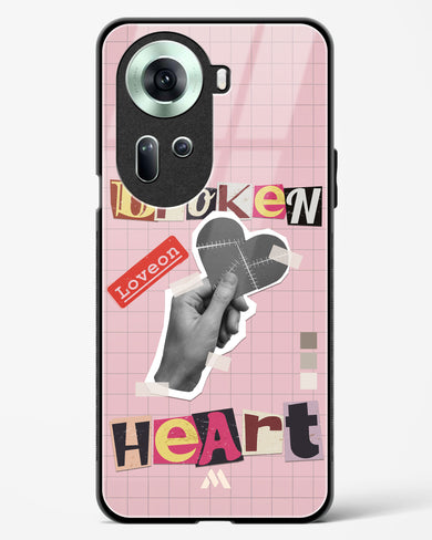 Love On Broken Heart Glass Case Phone Cover (Oppo)