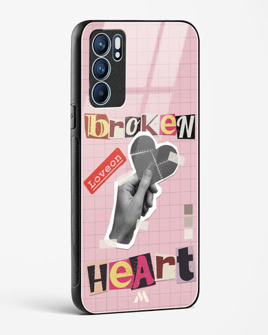 Love On Broken Heart Glass Case Phone Cover (Oppo)