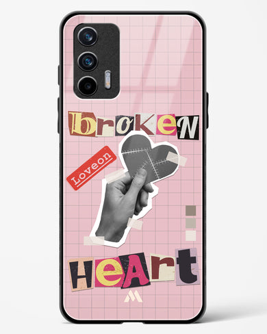 Love On Broken Heart Glass Case Phone Cover (Realme)