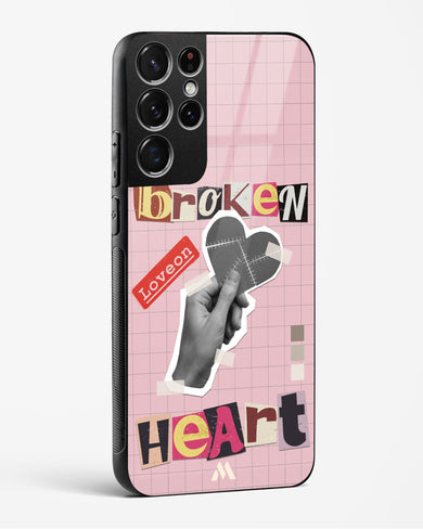 Love On Broken Heart Glass Case Phone Cover (Samsung)