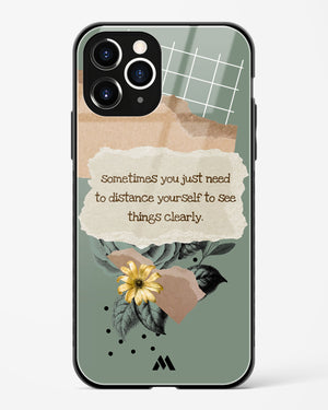 Distance Yourself Glass Case Phone Cover-(Apple)