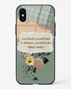 Distance Yourself Glass Case Phone Cover-(Apple)
