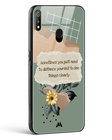 Distance Yourself Glass Case Phone Cover-(Realme)