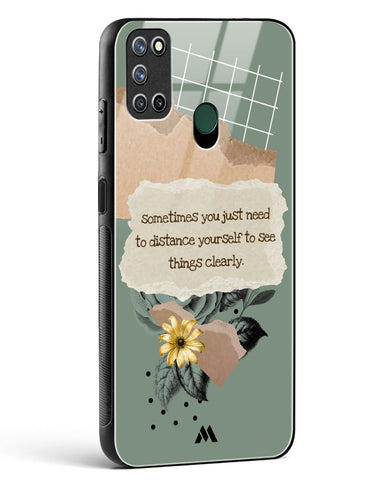 Distance Yourself Glass Case Phone Cover-(Realme)