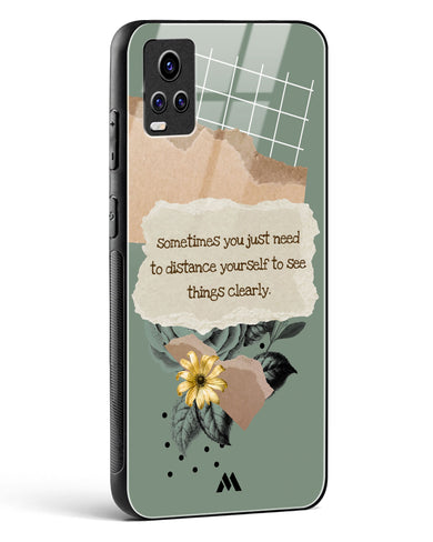 Distance Yourself Glass Case Phone Cover-(Vivo)