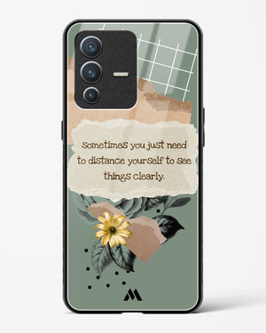 Distance Yourself Glass Case Phone Cover-(Vivo)