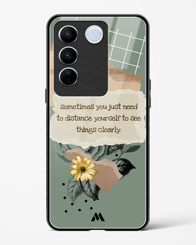 Distance Yourself Glass Case Phone Cover-(Vivo)