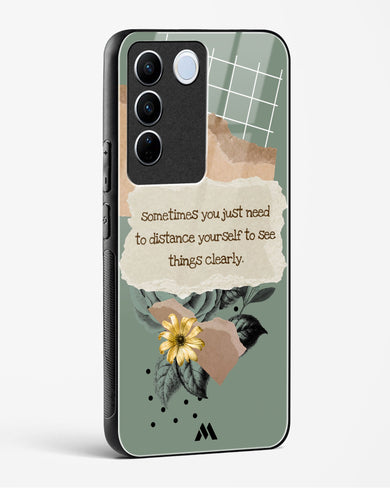 Distance Yourself Glass Case Phone Cover-(Vivo)