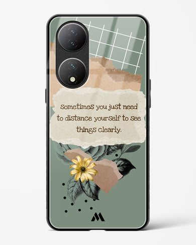 Distance Yourself Glass Case Phone Cover-(Vivo)