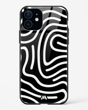 Monochrome Maze Glass Case Phone Cover (Apple)