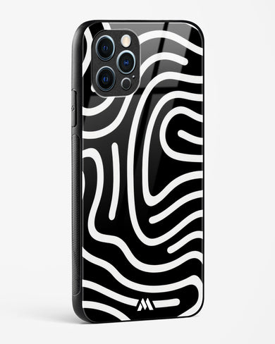 Monochrome Maze Glass Case Phone Cover (Apple)