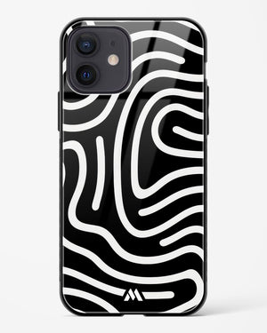 Monochrome Maze Glass Case Phone Cover (Apple)