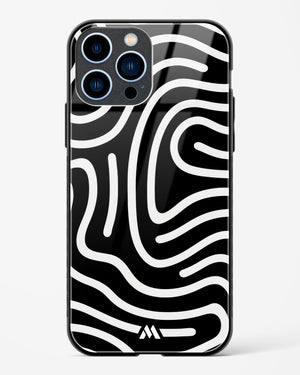 Monochrome Maze Glass Case Phone Cover (Apple)