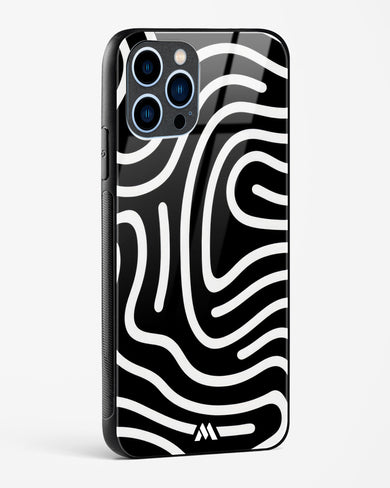 Monochrome Maze Glass Case Phone Cover (Apple)