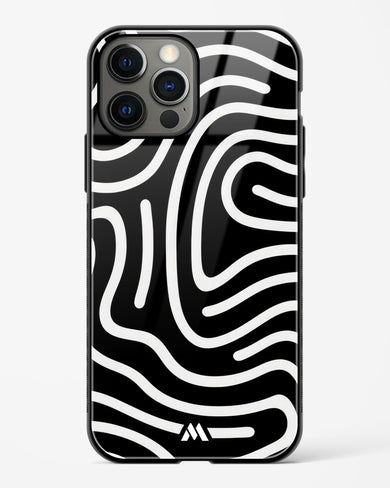 Monochrome Maze Glass Case Phone Cover (Apple)