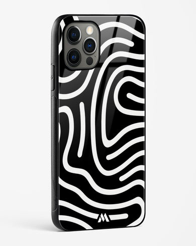 Monochrome Maze Glass Case Phone Cover (Apple)