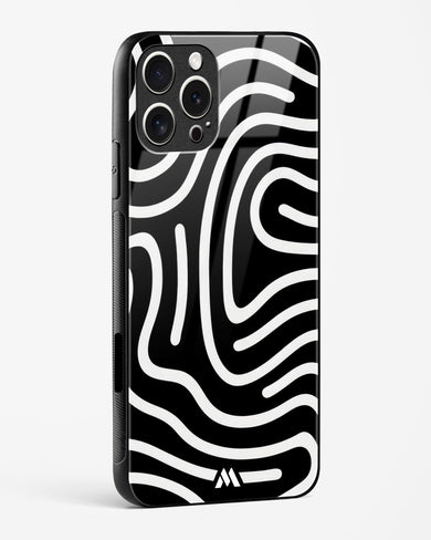 Monochrome Maze Glass Case Phone Cover (Apple)