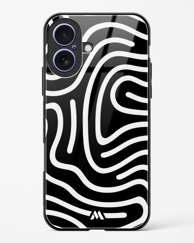 Monochrome Maze Glass Case Phone Cover (Apple)