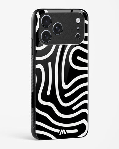 Monochrome Maze Glass Case Phone Cover (Apple)